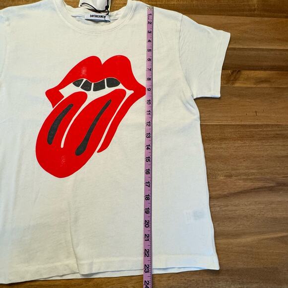 Daydreamer Rolling Stones Tee Crew Neck T Shirt Set List Tour Soft XS Cream - Picture 14 of 14